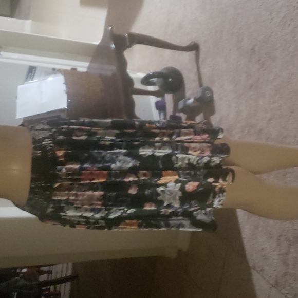 Ecoté m shimmery velvet floral print skirt - Picture 6 of 8